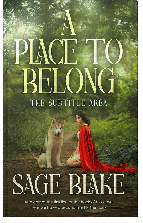 Front view of Thatch Green #34150 - Premade Fantasy Book Cover