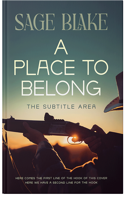 Front view of Premade Western Book Cover - Outer Space