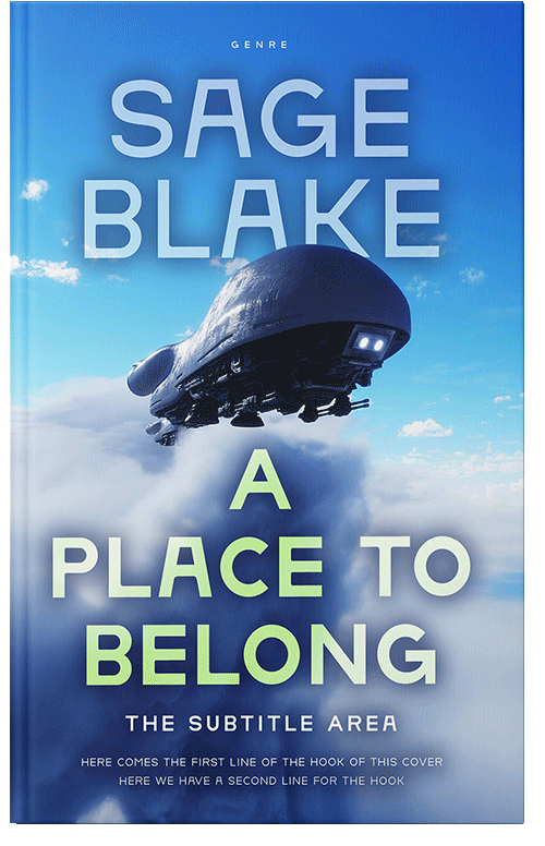 Front view of Azure #34178 - Premade Science Fiction Book Cover