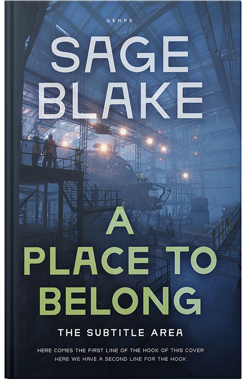 Front view of Premade Science Fiction Book Cover - San Juan