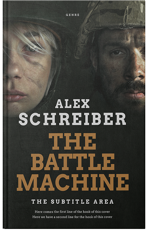 Front view of Premade Action & Adventure Book Cover - Log Cabin