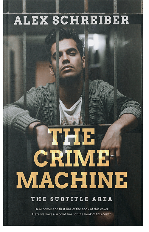 Front view of Premade Mystery & Thriller & Suspense Book Cover - Heavy Metal