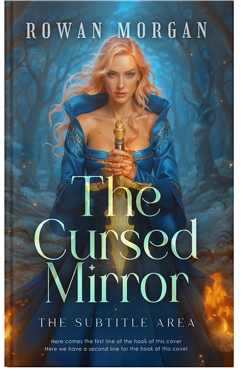 Front view of Premade Fantasy Book Cover - Te Papa Green