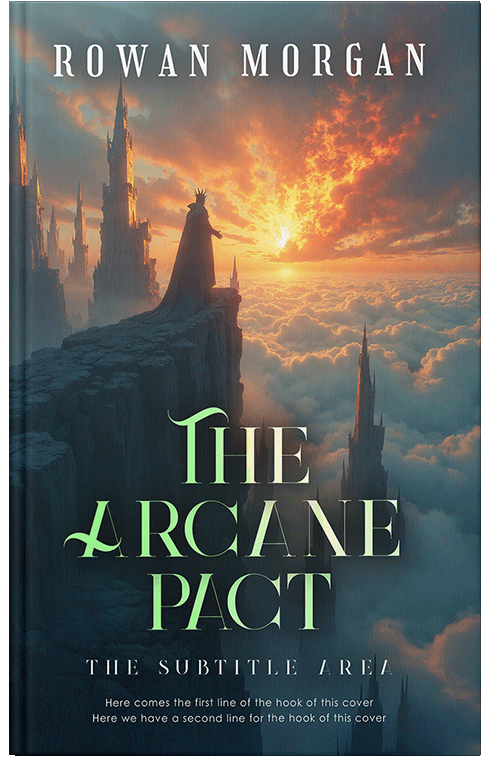 Front view of Premade Fantasy Book Cover - Limed Spruce
