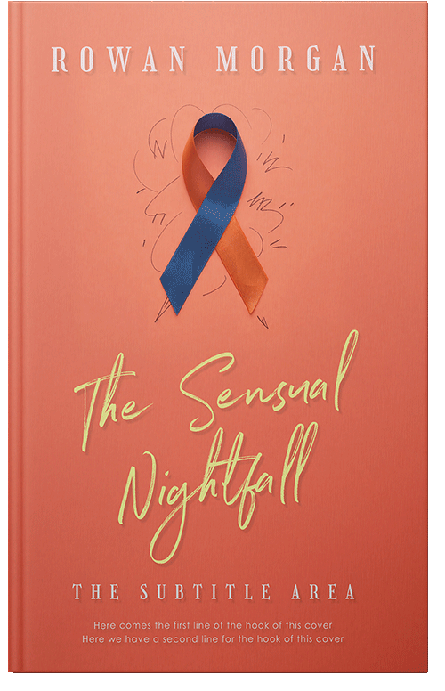 Front view of Premade Abstract Book Cover - Terracotta