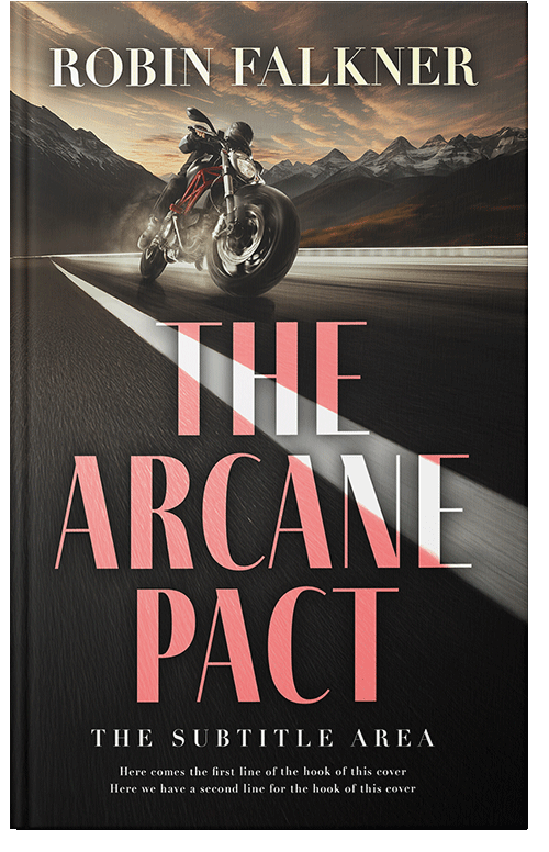 Front view of Premade Action & Adventure Book Cover - Petite Orchid