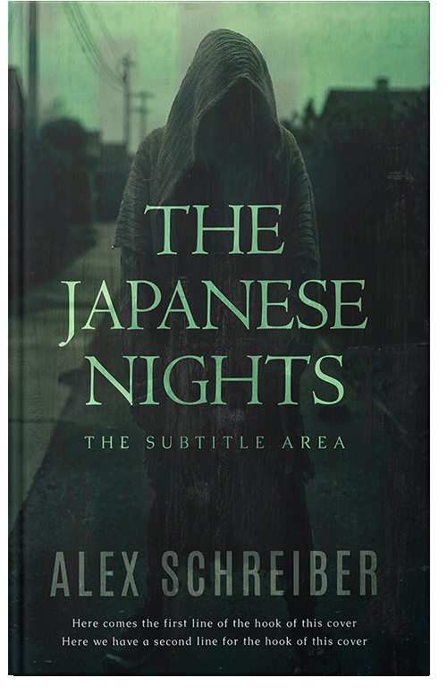 Front view of Premade Horror Book Cover - Racing Green