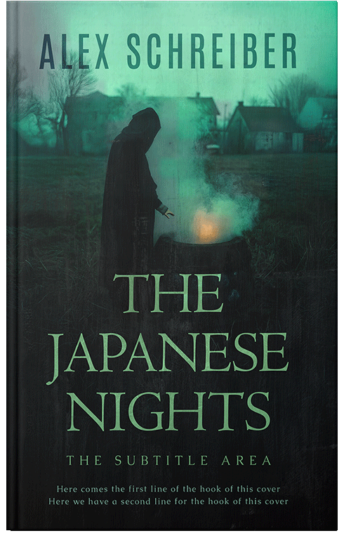 Front view of Premade Horror Book Cover - Silver Tree