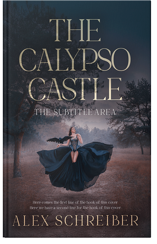 Front view of Premade Fantasy Book Cover - Shark