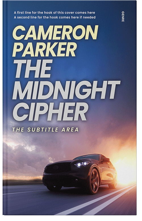 Front view of Premade Action & Adventure Book Cover - East Bay