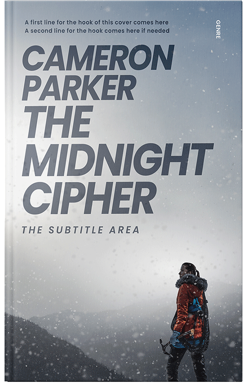 Front view of Premade Action & Adventure Book Cover - Silver Sand