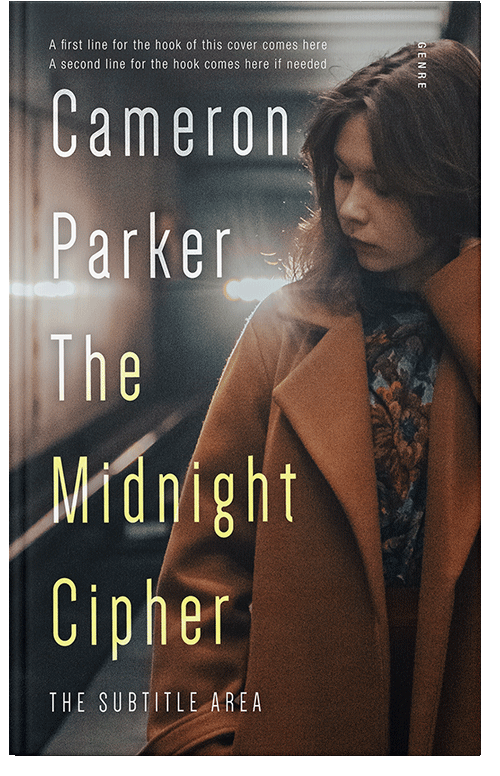 Front view of Premade Mystery & Thriller & Suspense Book Cover - Taupe