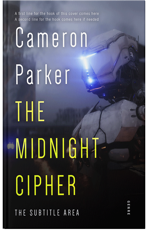 Front view of Premade Science Fiction Book Cover - Steel Gray