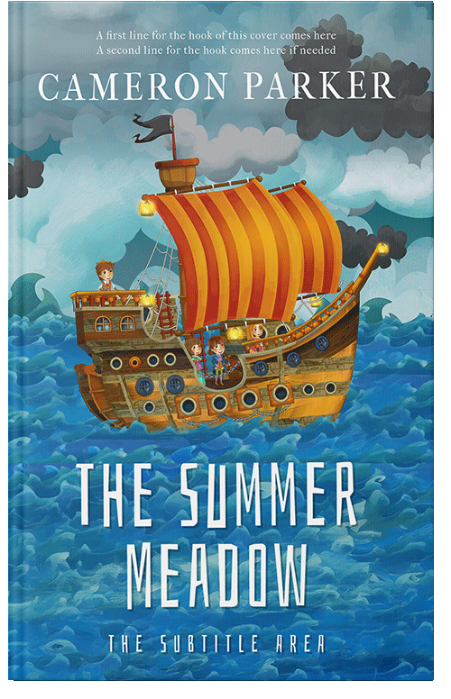 Front view of Premade Action & Adventure Book Cover - Boston Blue