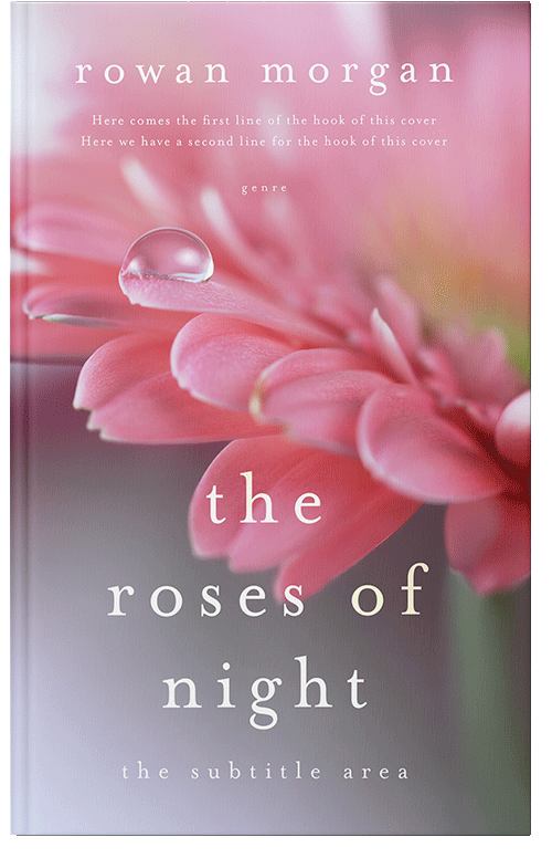 Front view of Premade Poetry Book Cover - Oriental Pink