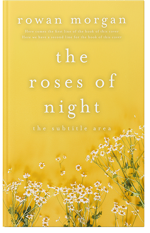 Front view of Premade Poetry Book Cover - Saffron