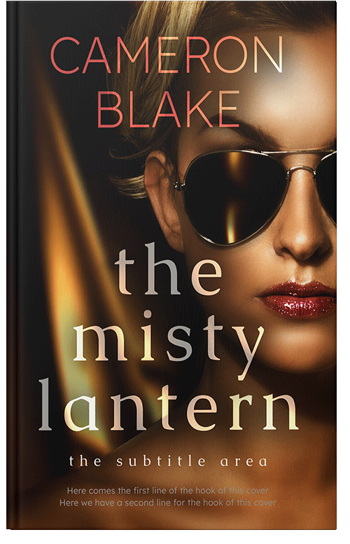 Front view of Premade Mystery & Thriller & Suspense Book Cover - Antique Brass