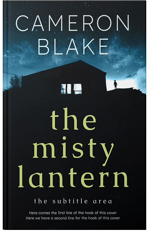 Front view of Premade Mystery & Thriller & Suspense Book Cover - Black Bean