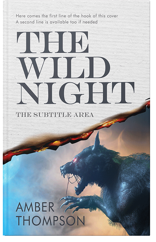 Front view of Premade Horror Book Cover - Oxford Blue