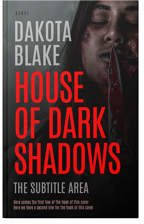 Front view of Premade Mystery & Thriller & Suspense Book Cover - Alizarin Crimson