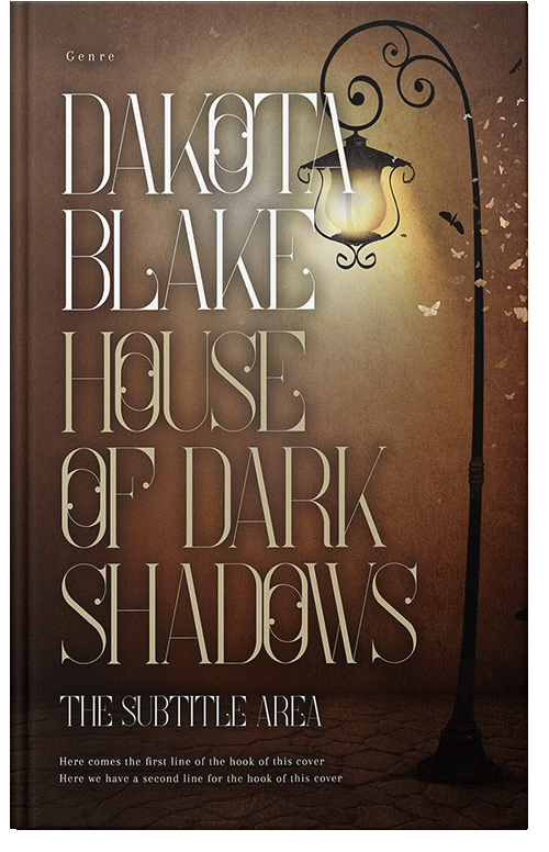 Front view of Premade Fantasy Book Cover - Metallic Bronze