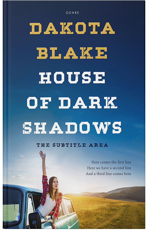 Front view of Premade Action & Adventure Book Cover - Soft Amber