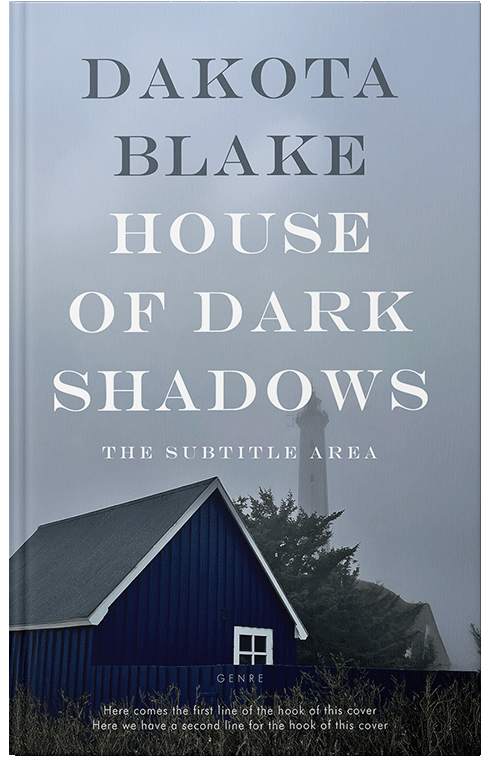 Front view of Premade Mystery & Thriller & Suspense Book Cover - Cadet Blue