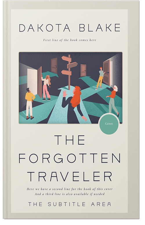 Front view of Premade Surreal Book Cover - White Rock