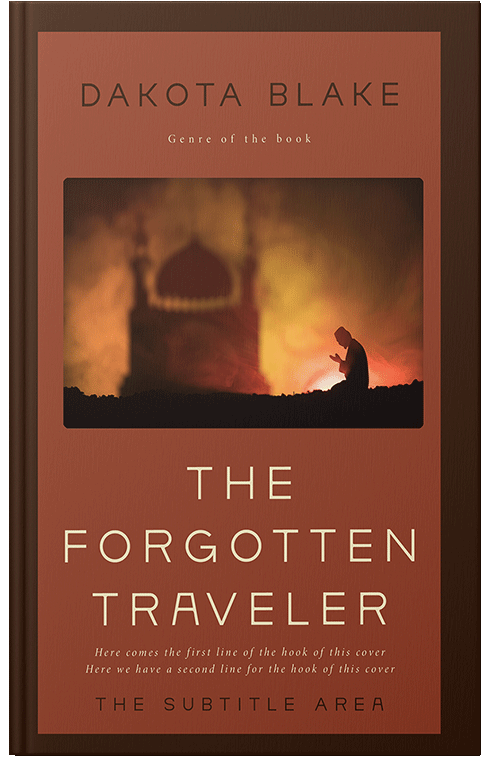 Front view of Premade Travel Book Cover - Cumin