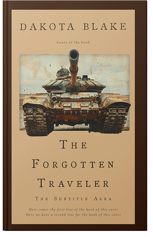 Front view of Premade Historical Book Cover - Tan