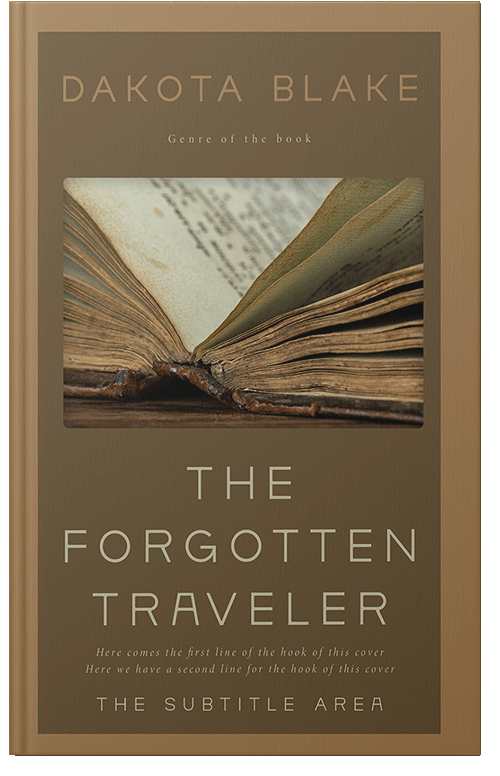 Front view of Premade Historical Book Cover - Yellow Metal