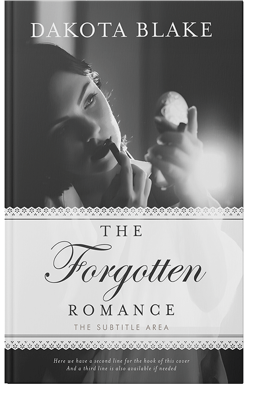 Front view of Premade Romance Book Cover - Gallery