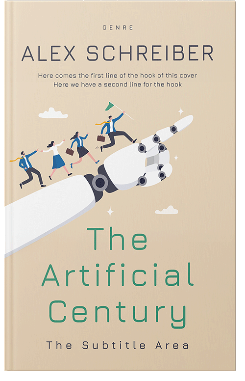 Front view of Premade Science Fiction Book Cover - Double Spanish White