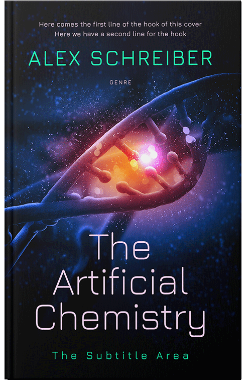 Front view of Premade Science Fiction Book Cover - Puce