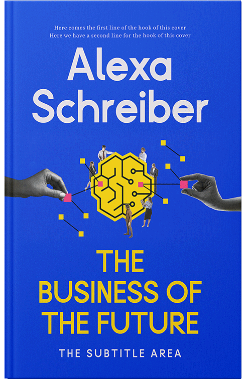 Front view of Premade Business Book Cover - Science Blue
