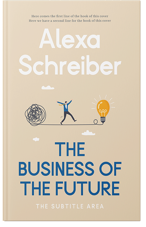 Front view of Premade Self-Improvement & Self-Help Book Cover - Double Spanish White