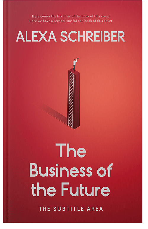 Front view of Premade Self-Improvement & Self-Help Book Cover - Persian Red