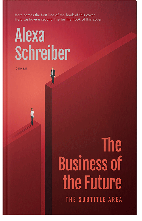 Front view of Premade Business Book Cover - Falu Red
