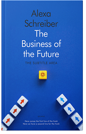 Premade Book Cover Science Blue