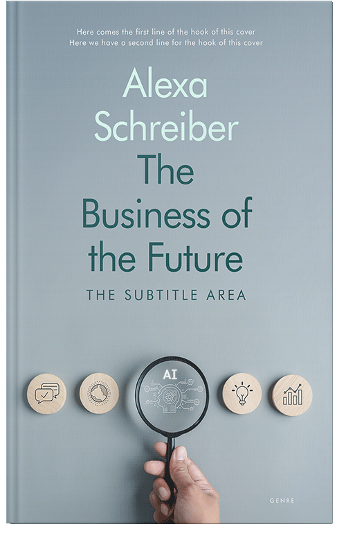 Front view of Premade Business Book Cover - Tower Gray