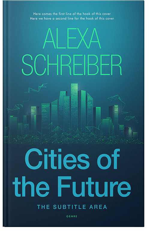 Front view of Premade Science Fiction Book Cover - Deep Sea Green