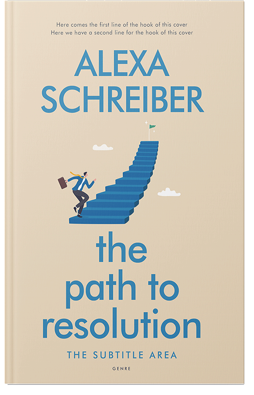 Front view of Premade Business Book Cover - Double Spanish White