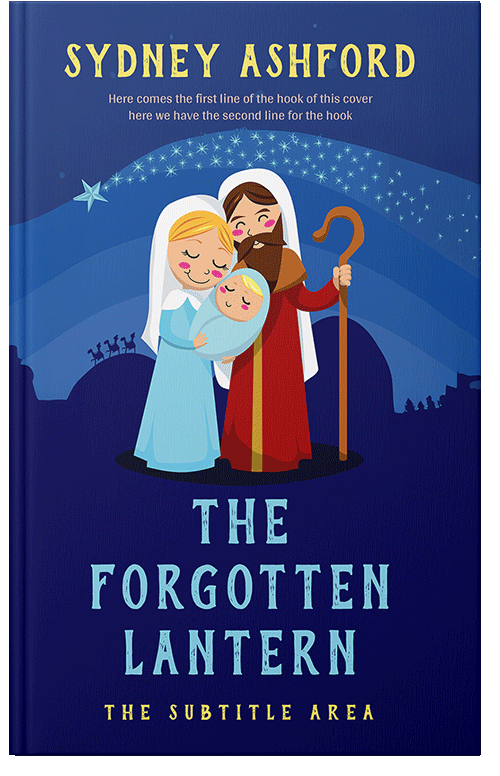 Front view of Premade Religion & Spirituality Book Cover - Deep Sapphire