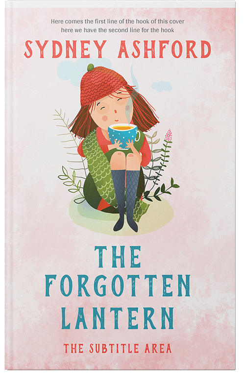 Front view of Premade Children's Book Cover - Dawn Pink
