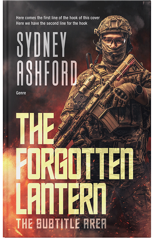 Front view of Premade Action & Adventure Book Cover - Gold Sand