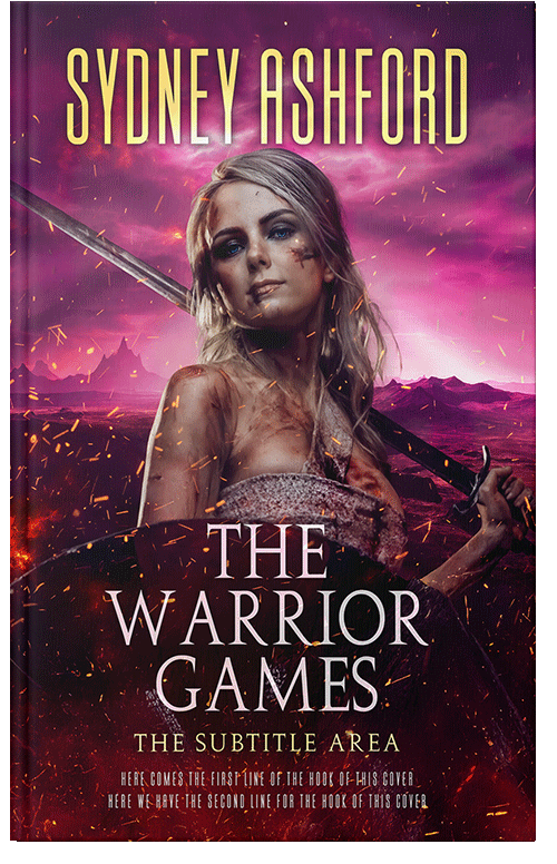 Front view of Premade Fantasy Book Cover - Aubergine