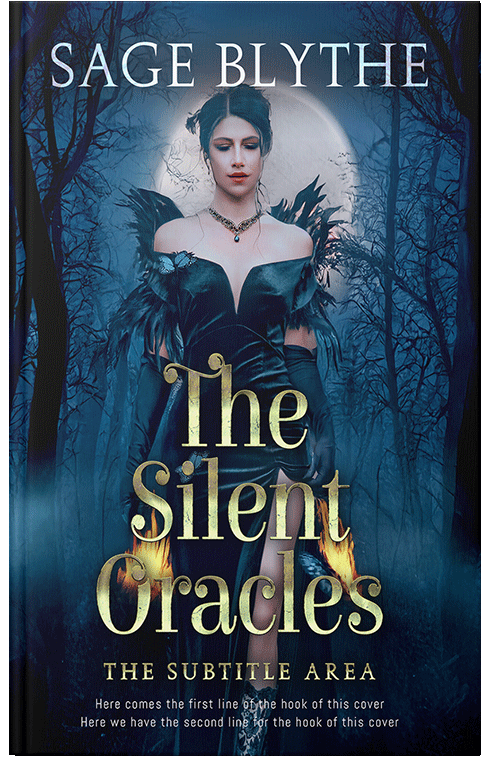 Front view of Premade Fantasy Book Cover - Black Pearl