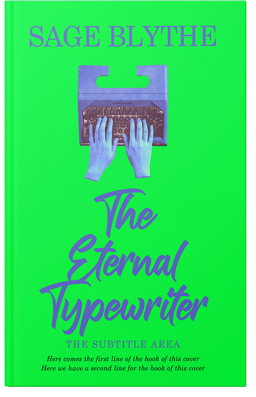 Front view of Premade Surreal Book Cover - Malachite