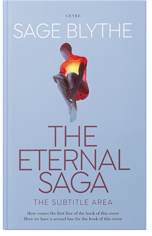 Front view of Premade Surreal Book Cover - Periwinkle Gray