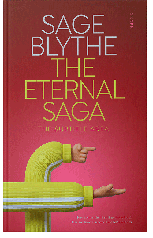 Front view of Premade Surreal Book Cover - Mexican Red